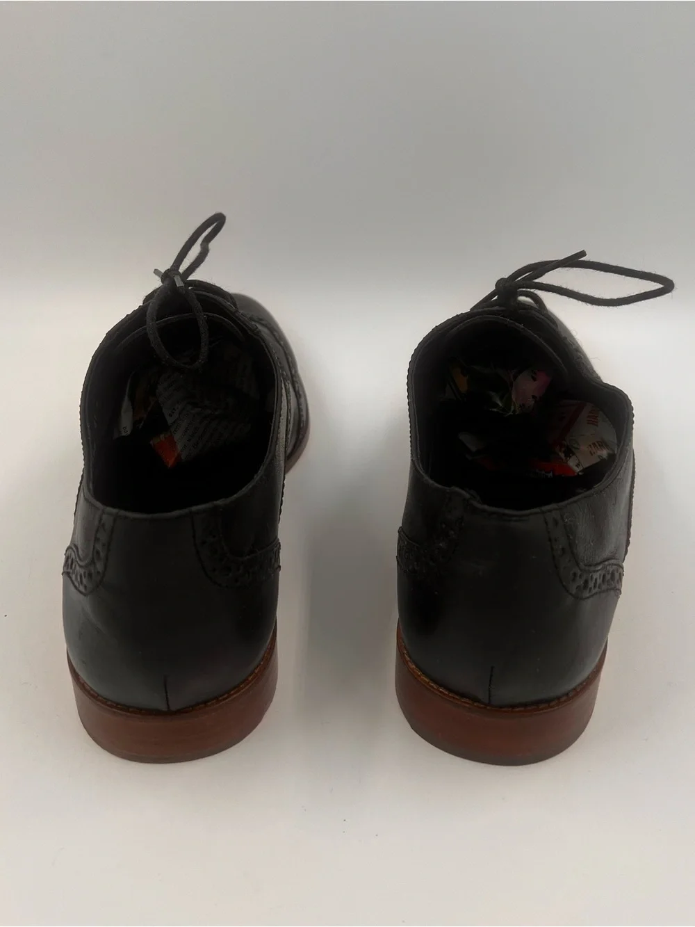 Cole Haan‎ Men’s Leather Wingtip Oxfords Black 10.5B Brogue D35722 Lace-Up
